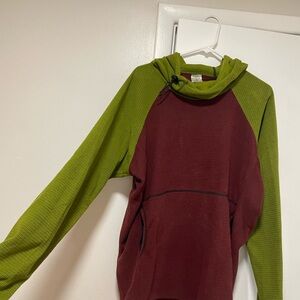 Melanzana Green and Burgundy Sweater